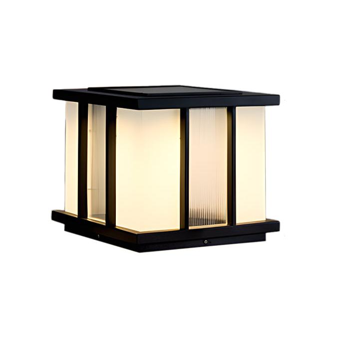 Rild Moderne Kubus-Glas-Solar-Außenleuchte