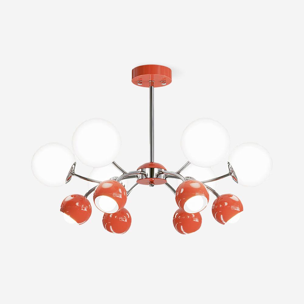 Eloria Kronleuchter Glas Kuppel Petal Minimalistisch Ambiente