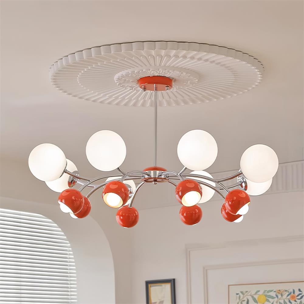 Eloria Kronleuchter Glas Kuppel Petal Minimalistisch Ambiente