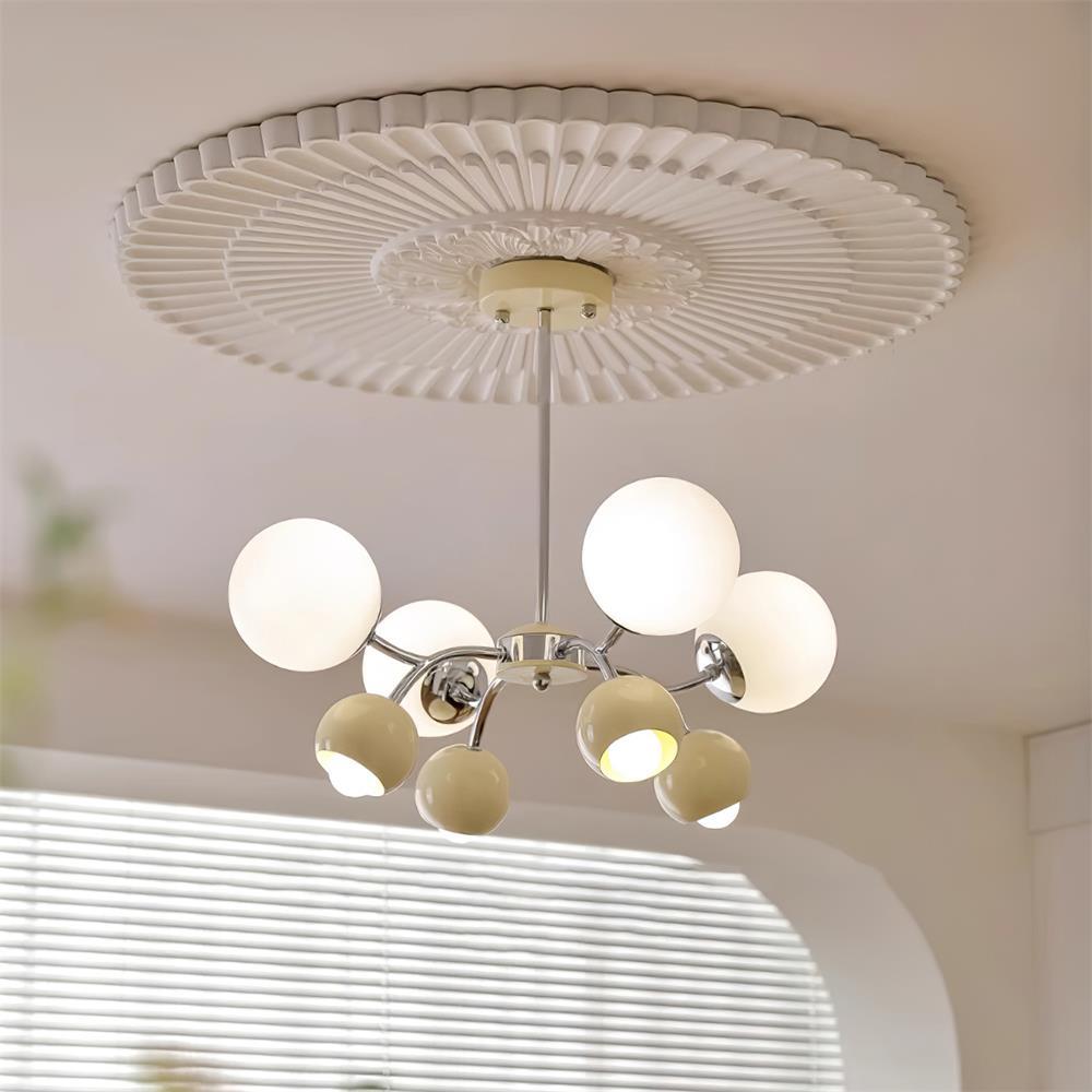 Eloria Kronleuchter Glas Kuppel Petal Minimalistisch Ambiente