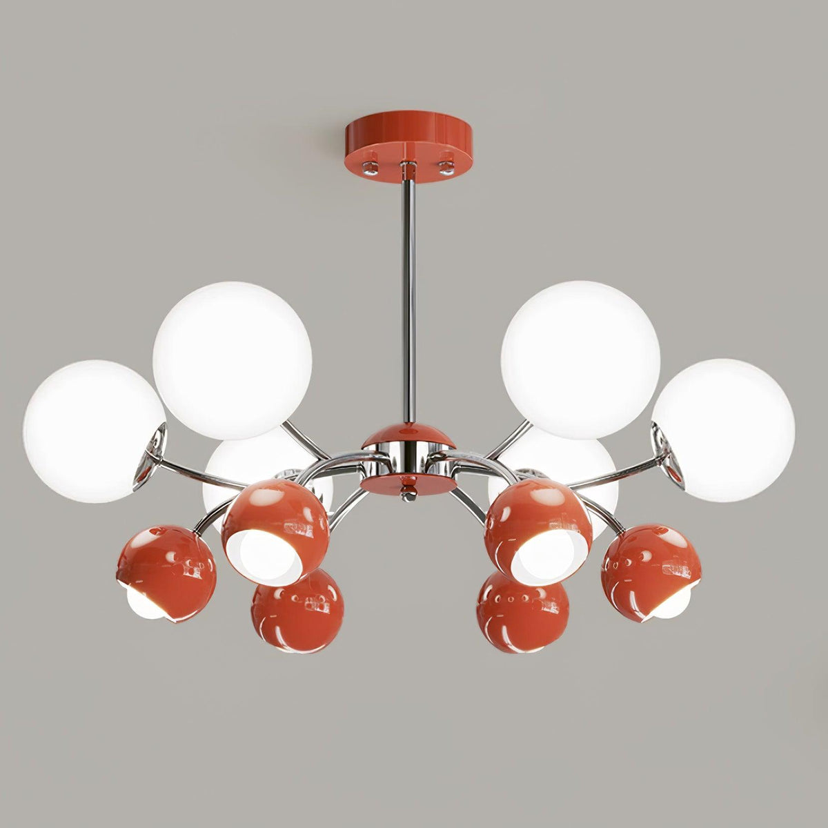 Eloria Kronleuchter Glas Kuppel Petal Minimalistisch Ambiente