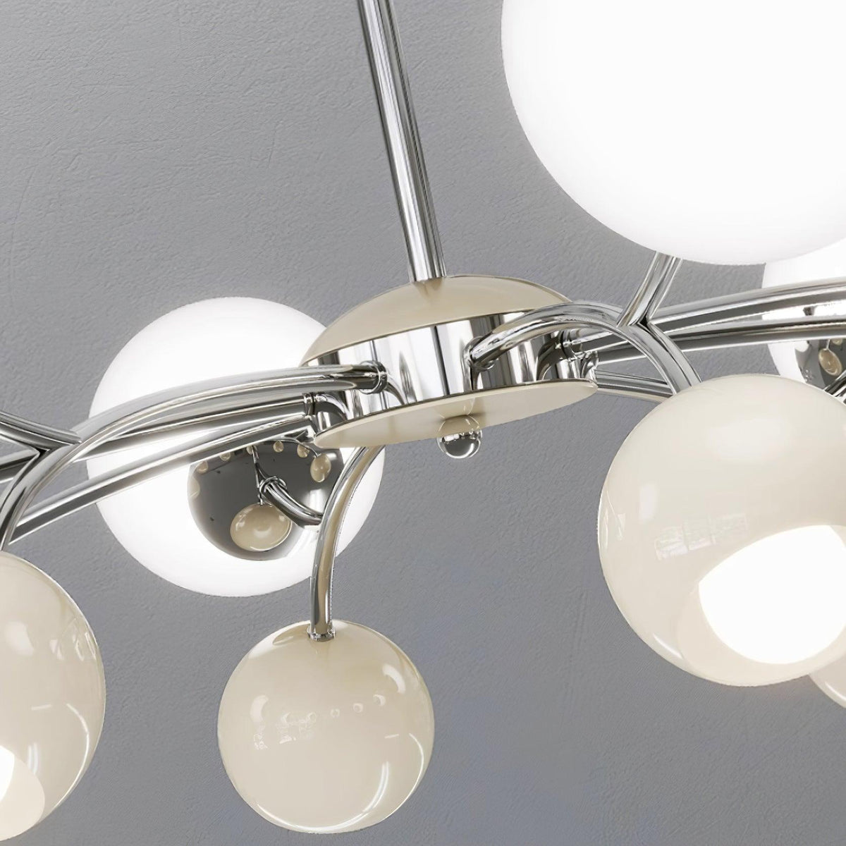 Eloria Kronleuchter Glas Kuppel Petal Minimalistisch Ambiente