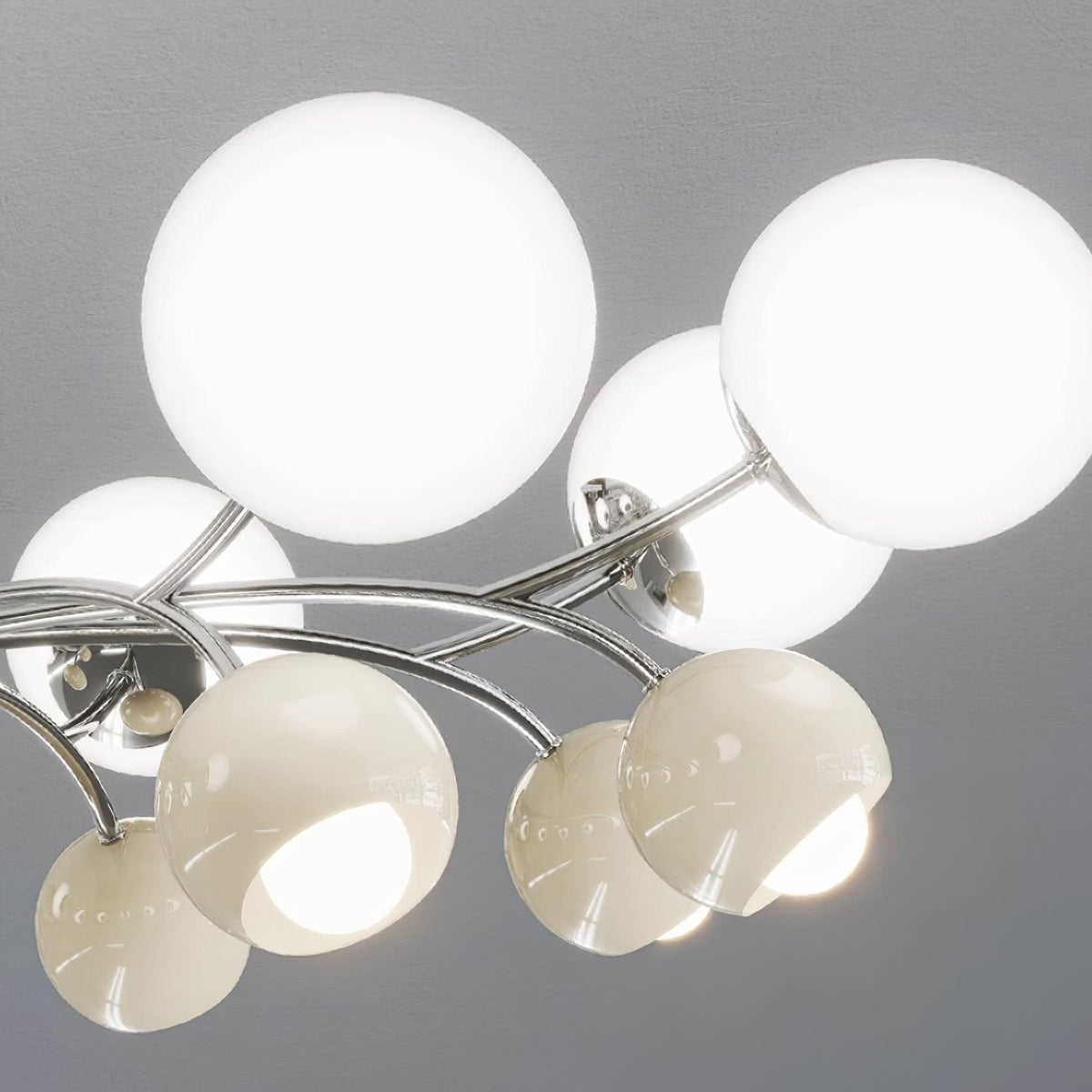 Eloria Kronleuchter Glas Kuppel Petal Minimalistisch Ambiente