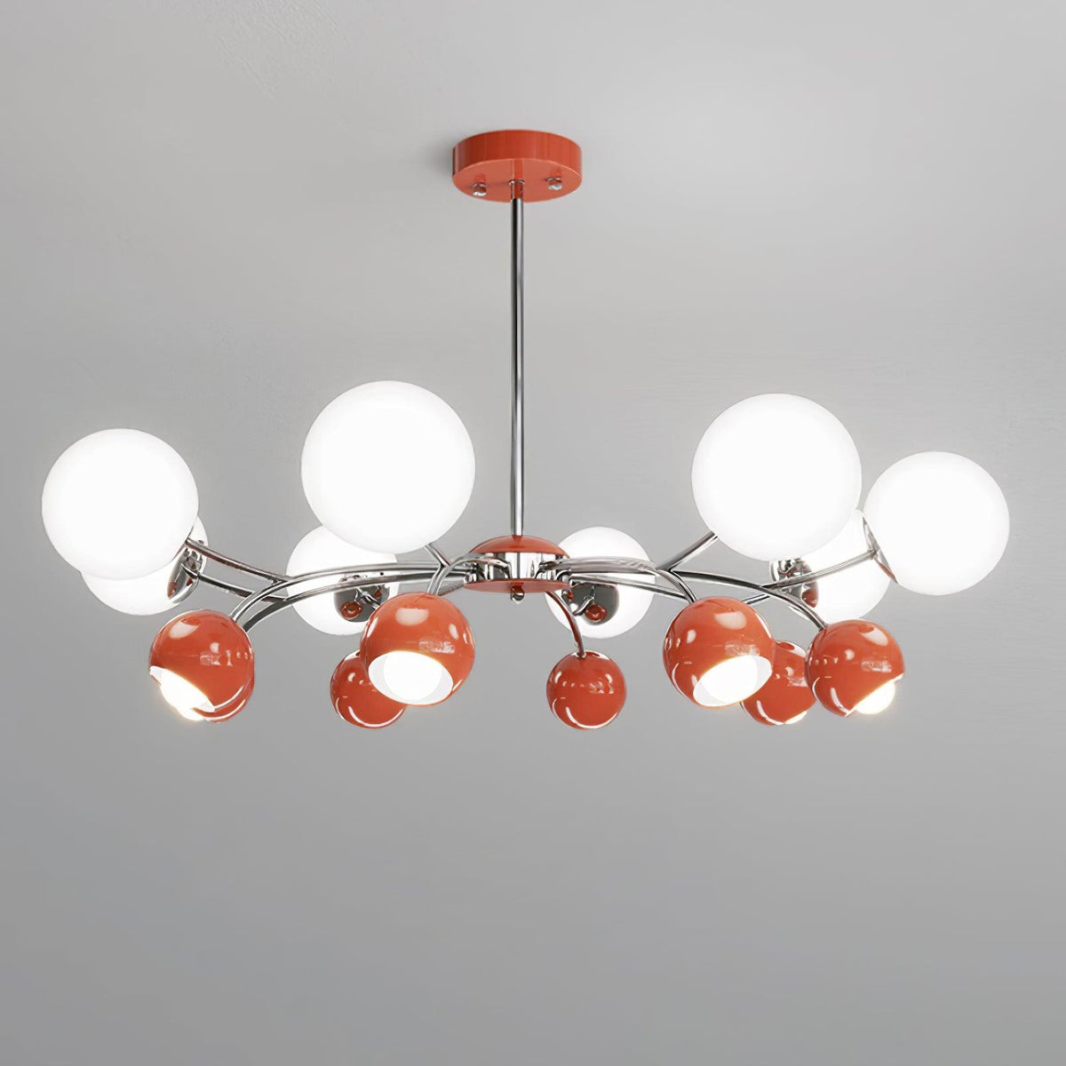 Eloria Kronleuchter Glas Kuppel Petal Minimalistisch Ambiente