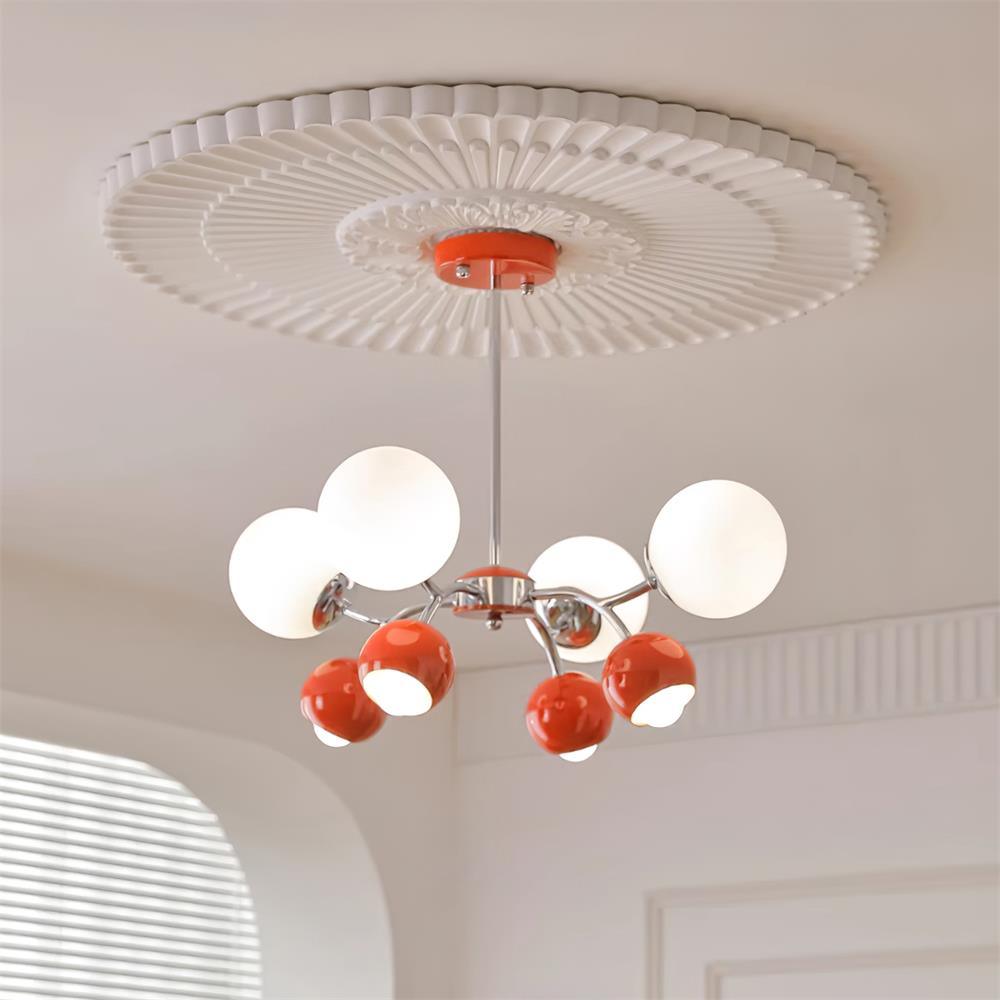 Eloria Kronleuchter Glas Kuppel Petal Minimalistisch Ambiente