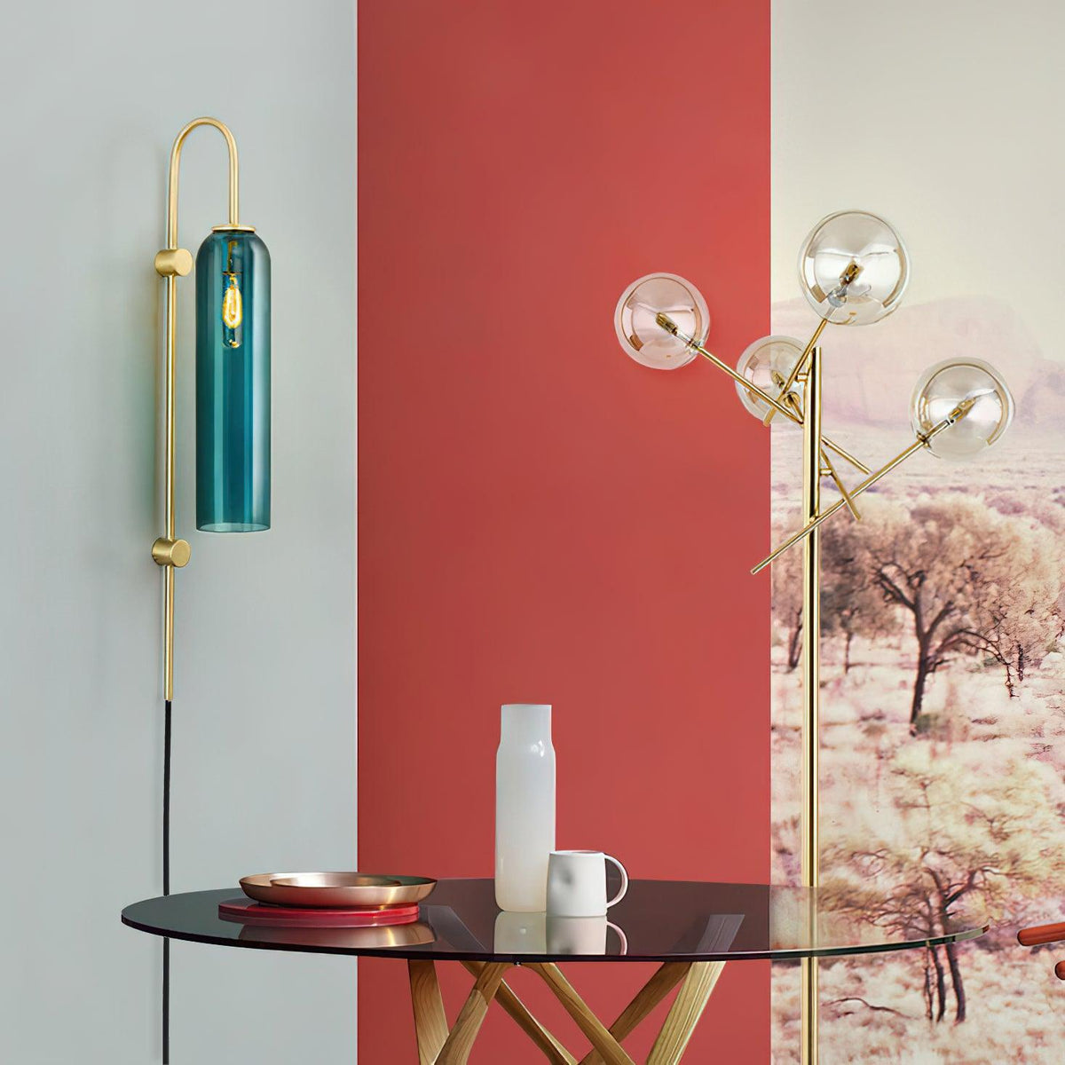 Talor Moderne Glas-Wandleuchte