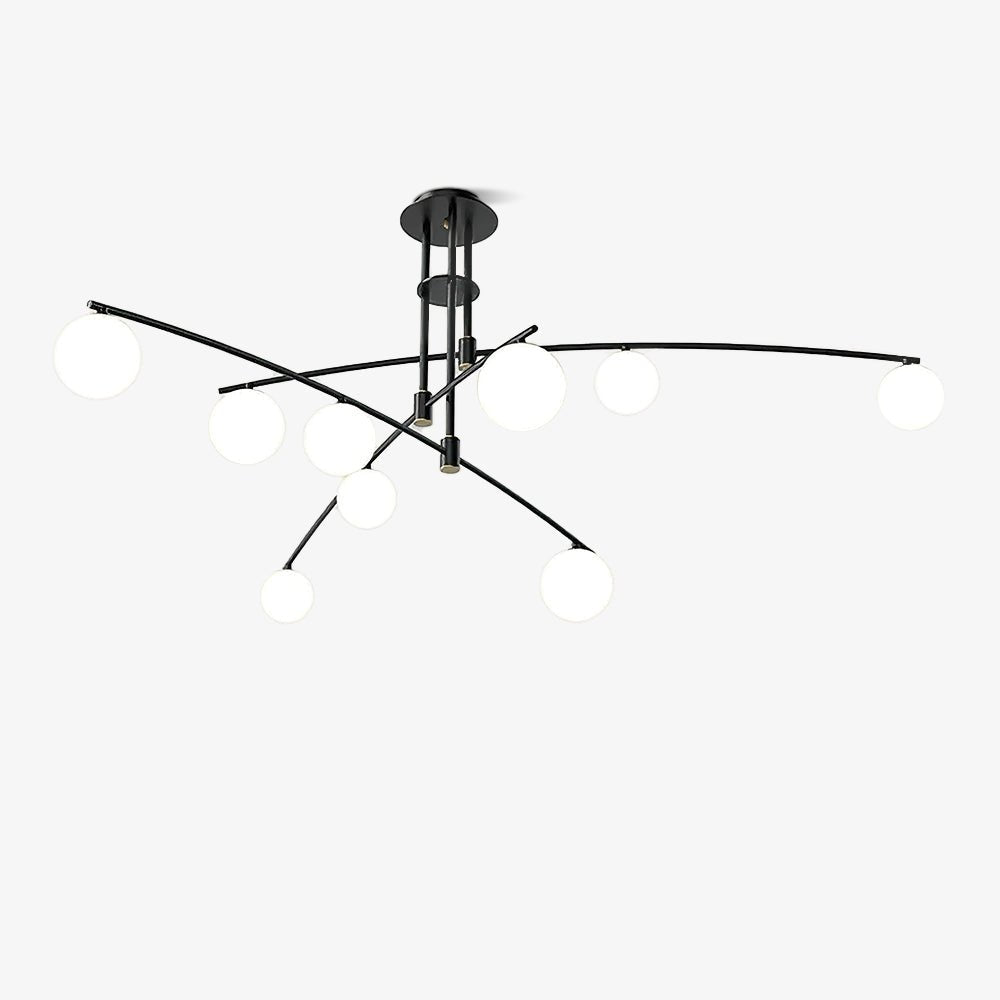 Dluxen Kronleuchter Long Arm moderne 6-Light