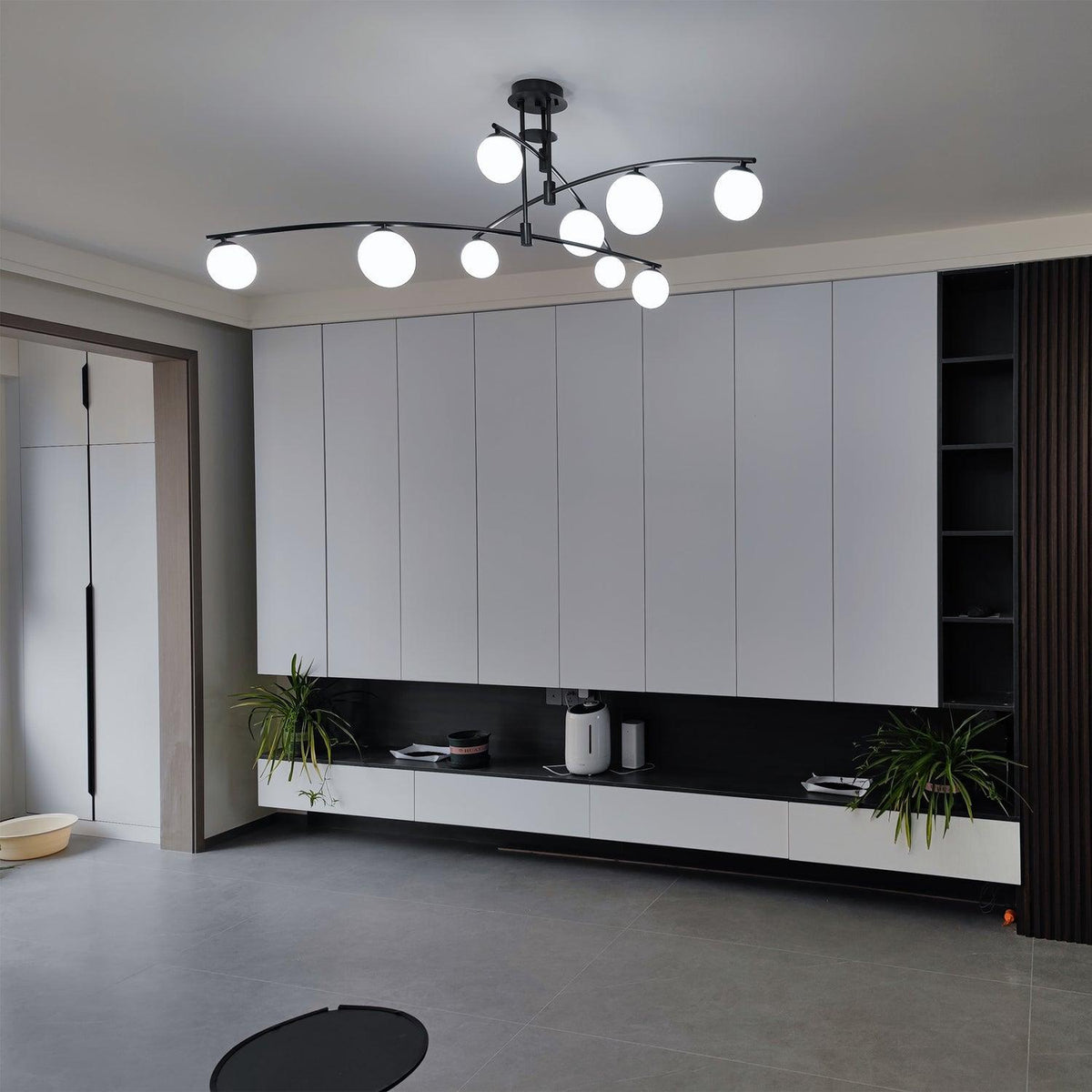 Dluxen Kronleuchter Long Arm moderne 6-Light
