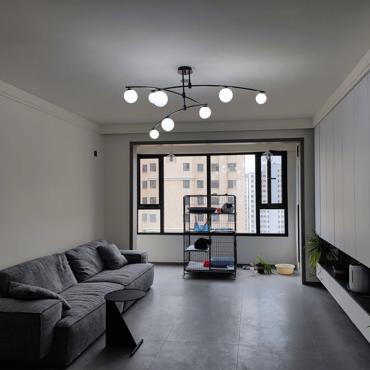 Dluxen Kronleuchter Long Arm moderne 6-Light