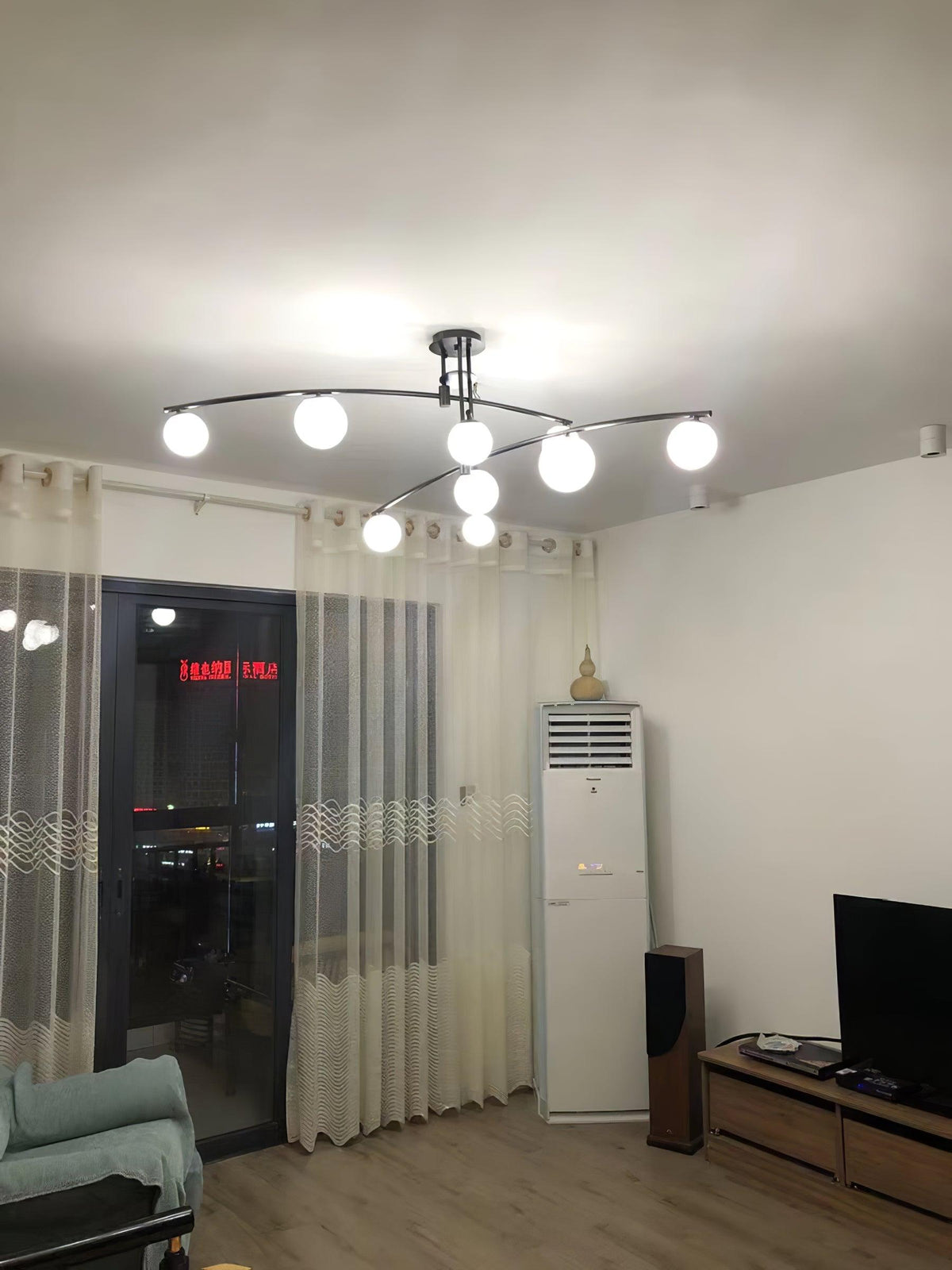 Dluxen Kronleuchter Long Arm moderne 6-Light