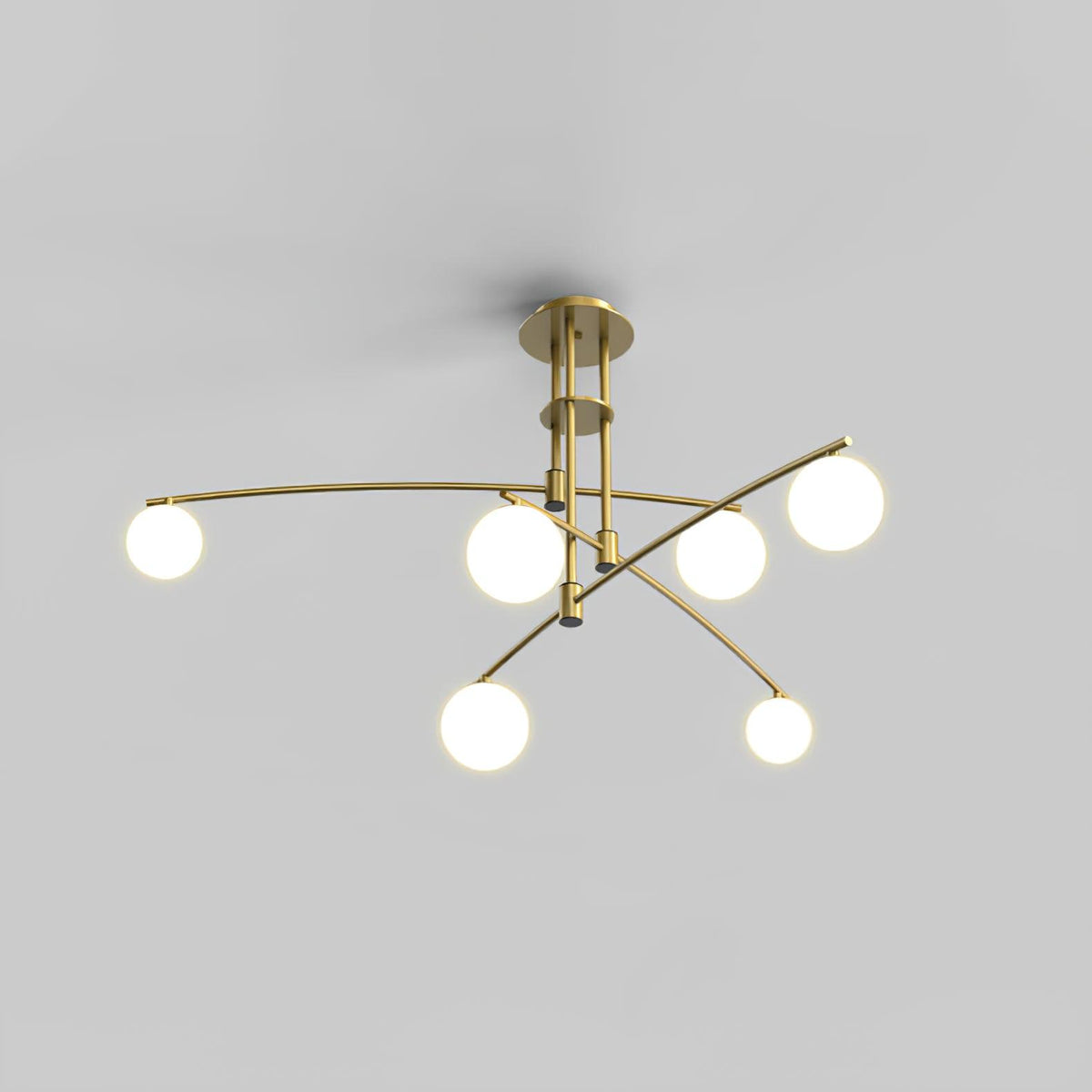 Dluxen Kronleuchter Long Arm moderne 6-Light