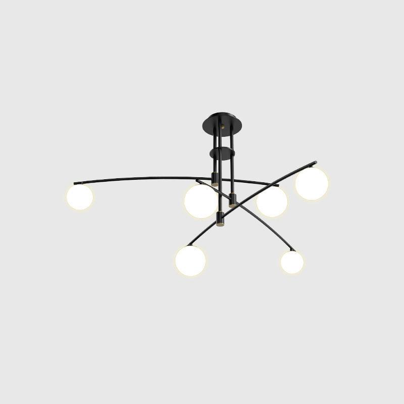 Dluxen Kronleuchter Long Arm moderne 6-Light