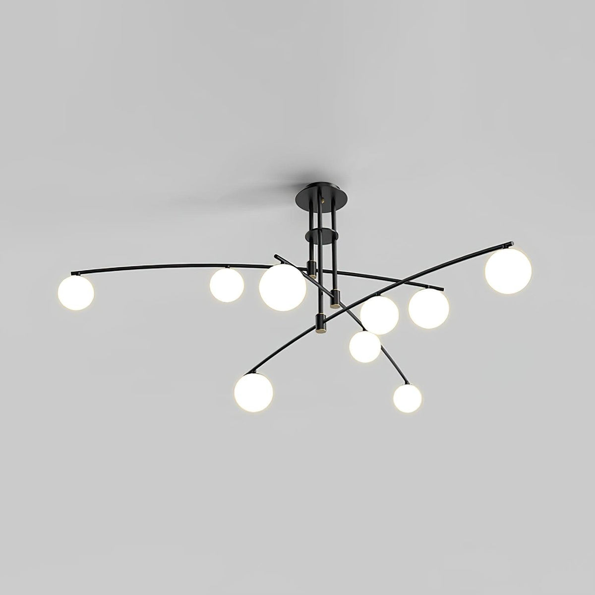 Dluxen Kronleuchter Long Arm moderne 6-Light
