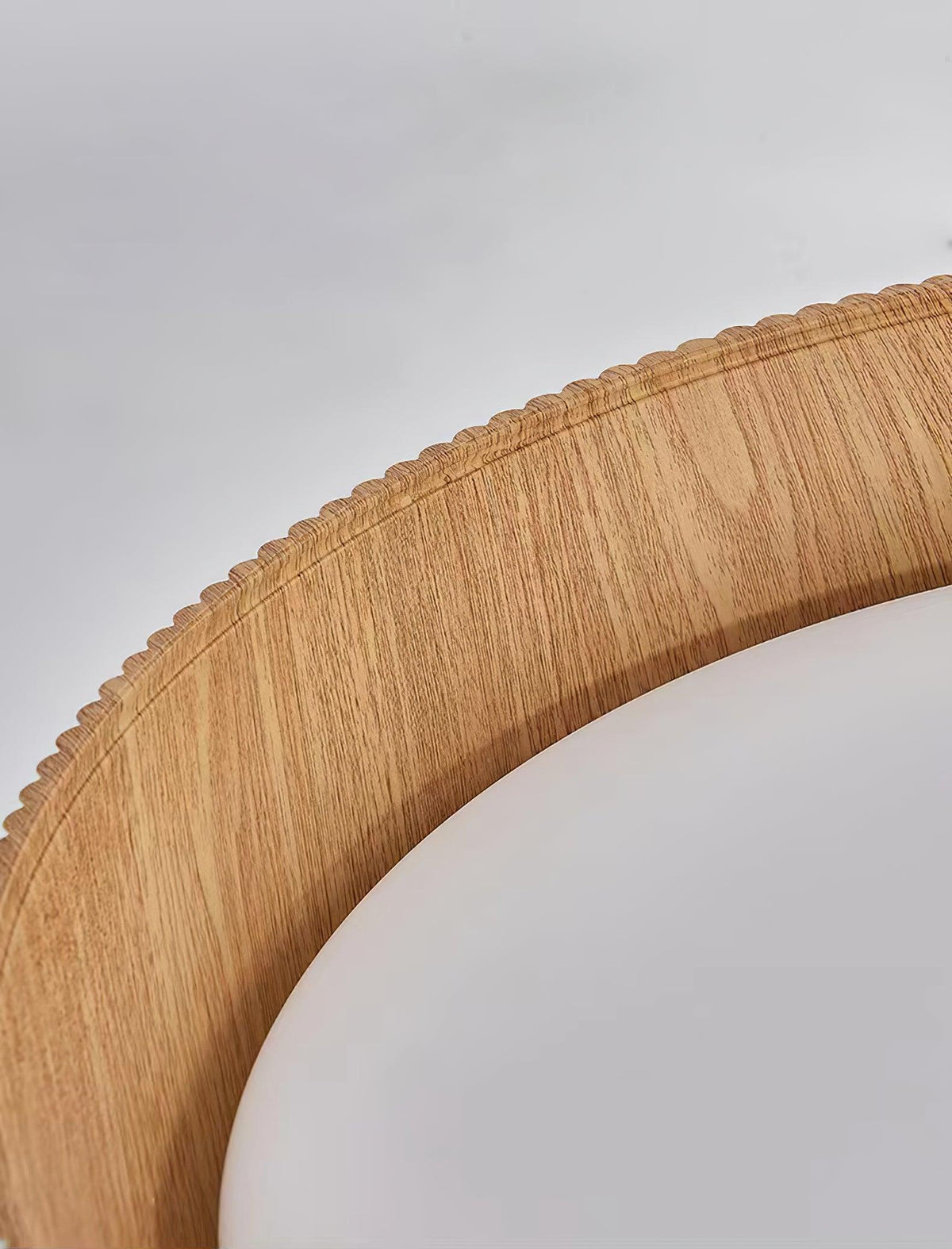 Rineia Deckenleuchte geripptes Trommelform Holz Elegant Zeitgenössisch