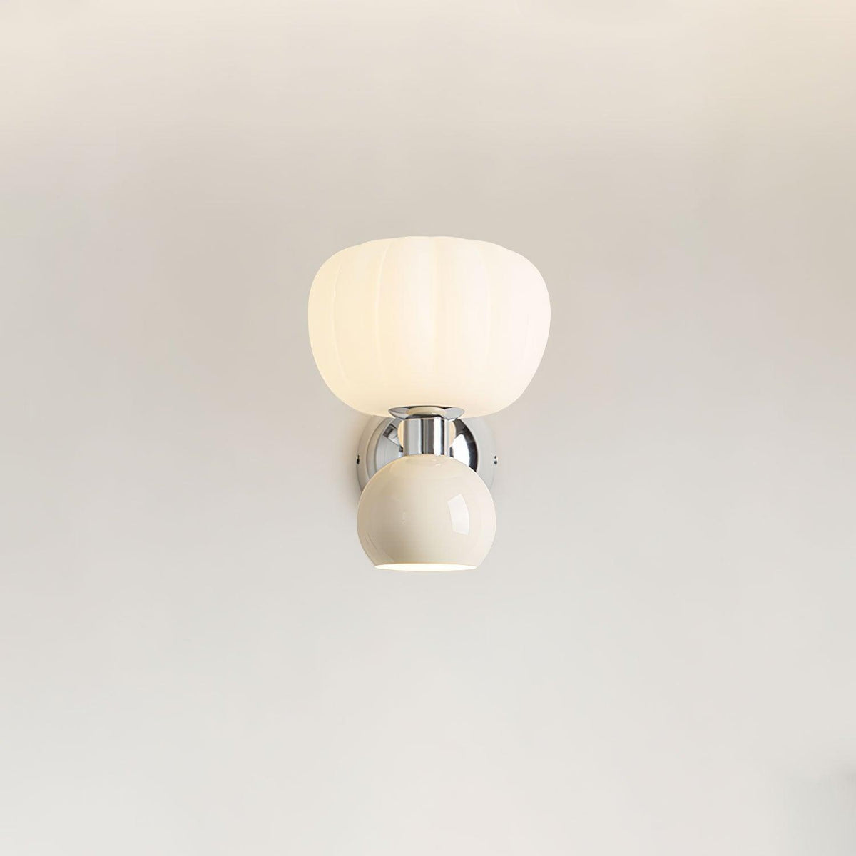 Jorvin skandinavisch Art Cream Kunststoff Wandleuchte