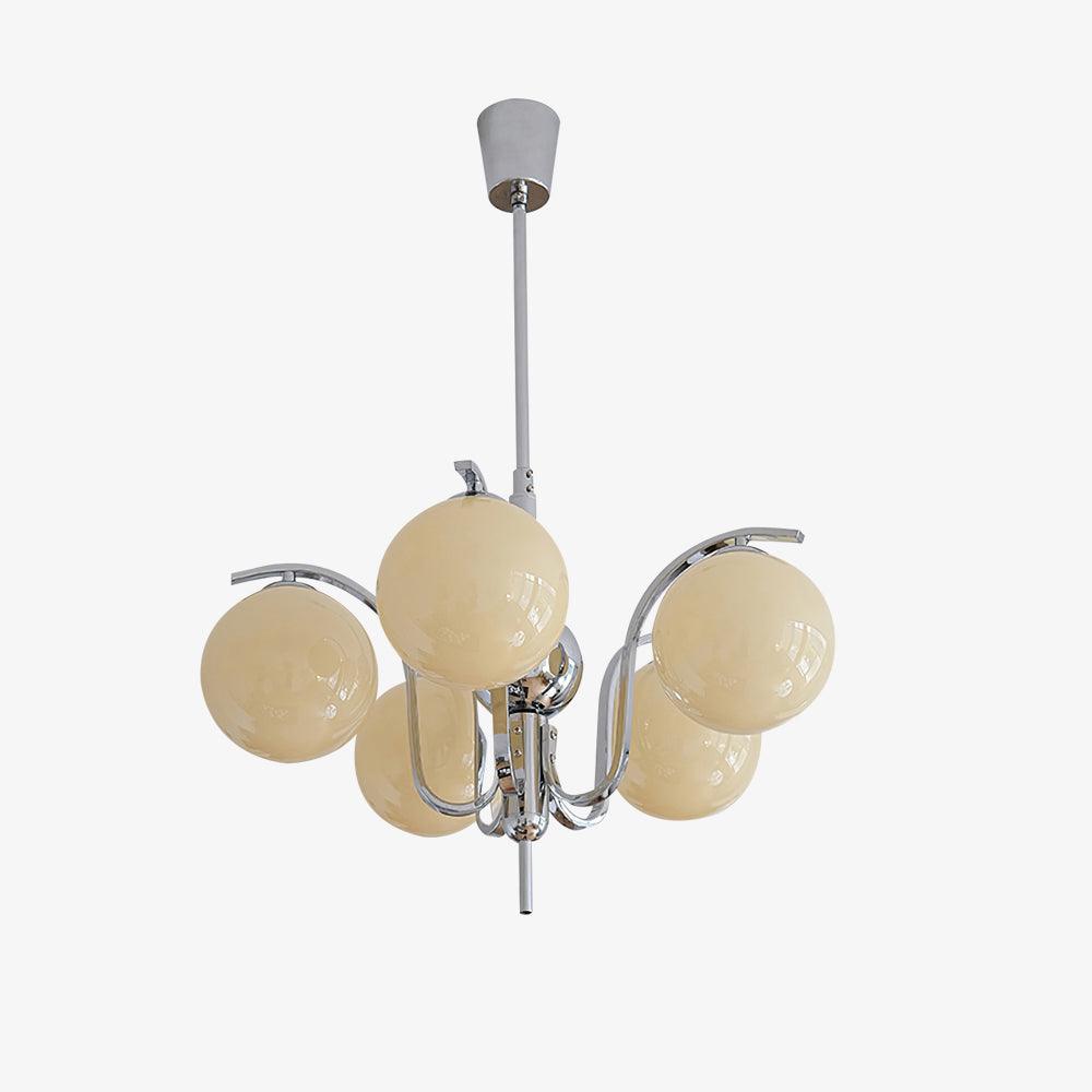 Eiroaria Kronleuchter Chrom Glas Modo Deco Elegant