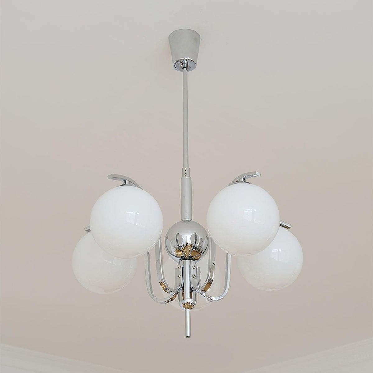 Eiroaria Kronleuchter Chrom Glas Modo Deco Elegant