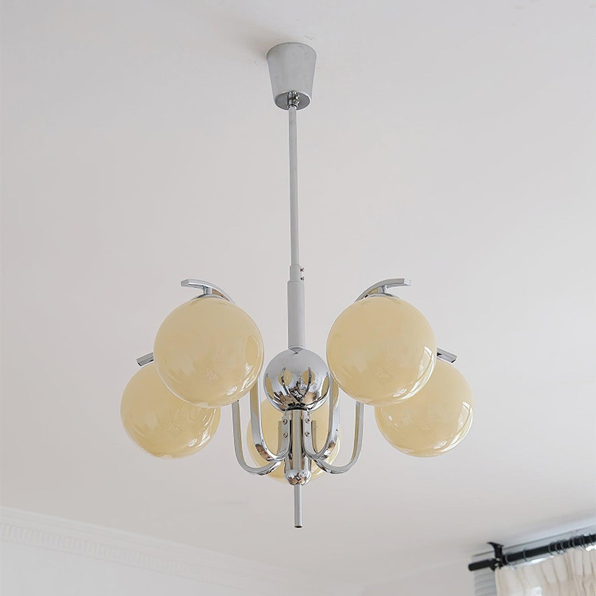 Eiroaria Kronleuchter Chrom Glas Modo Deco Elegant