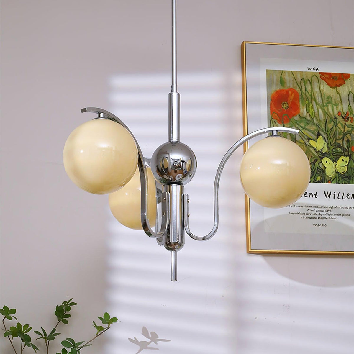 Eiroaria Kronleuchter Chrom Glas Modo Deco Elegant
