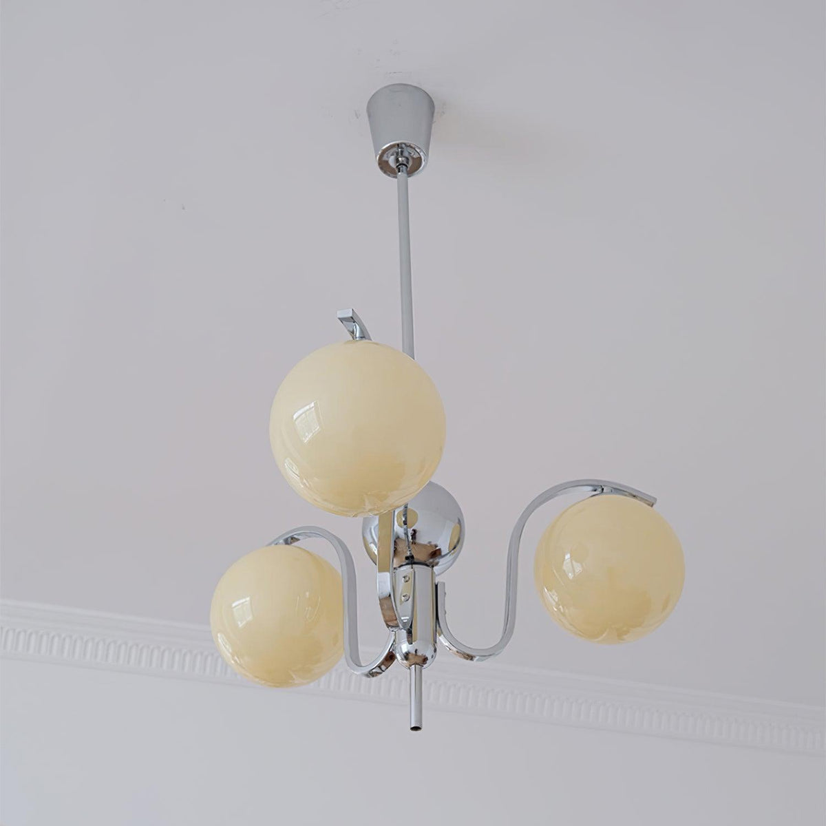 Eiroaria Kronleuchter Chrom Glas Modo Deco Elegant