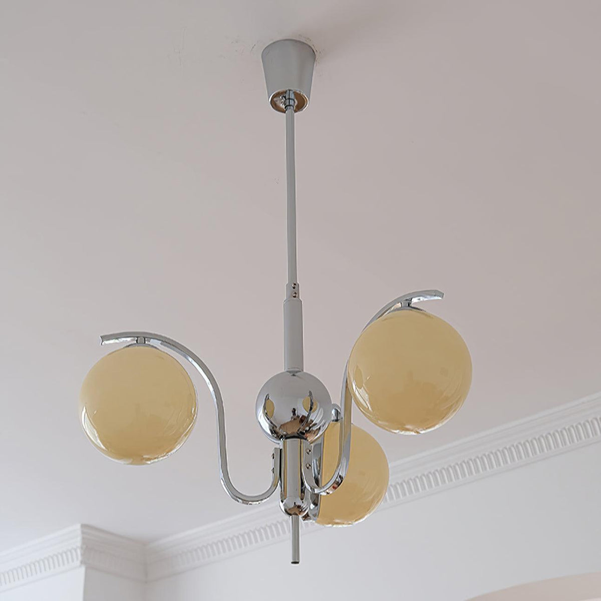 Eiroaria Kronleuchter Chrom Glas Modo Deco Elegant