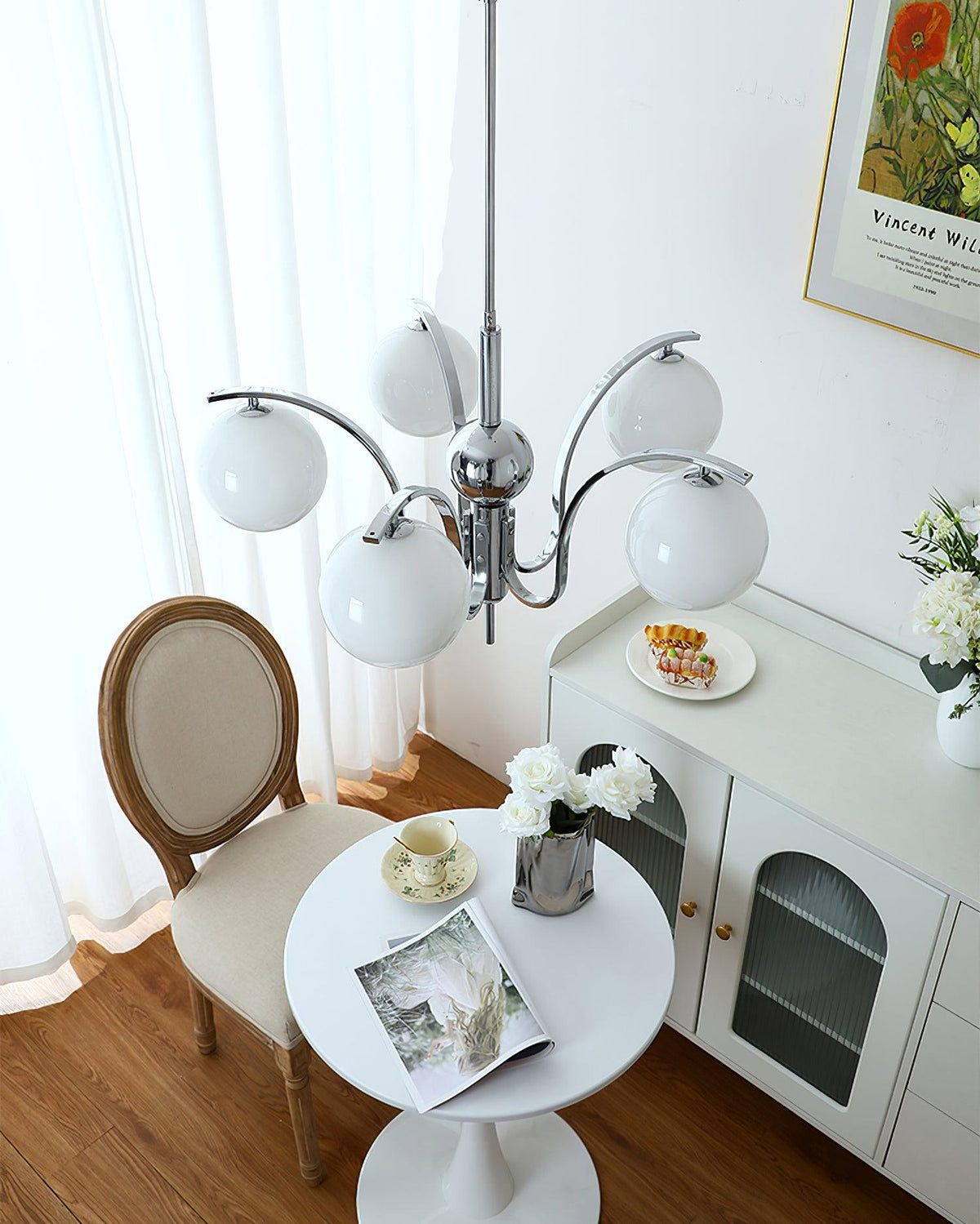 Eiroaria Kronleuchter Chrom Glas Modo Deco Elegant