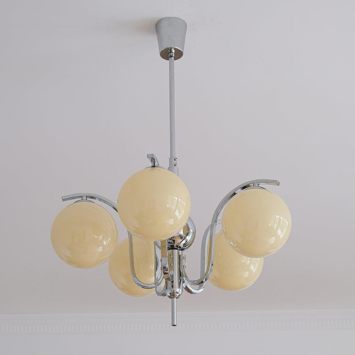 Eiroaria Kronleuchter Chrom Glas Modo Deco Elegant