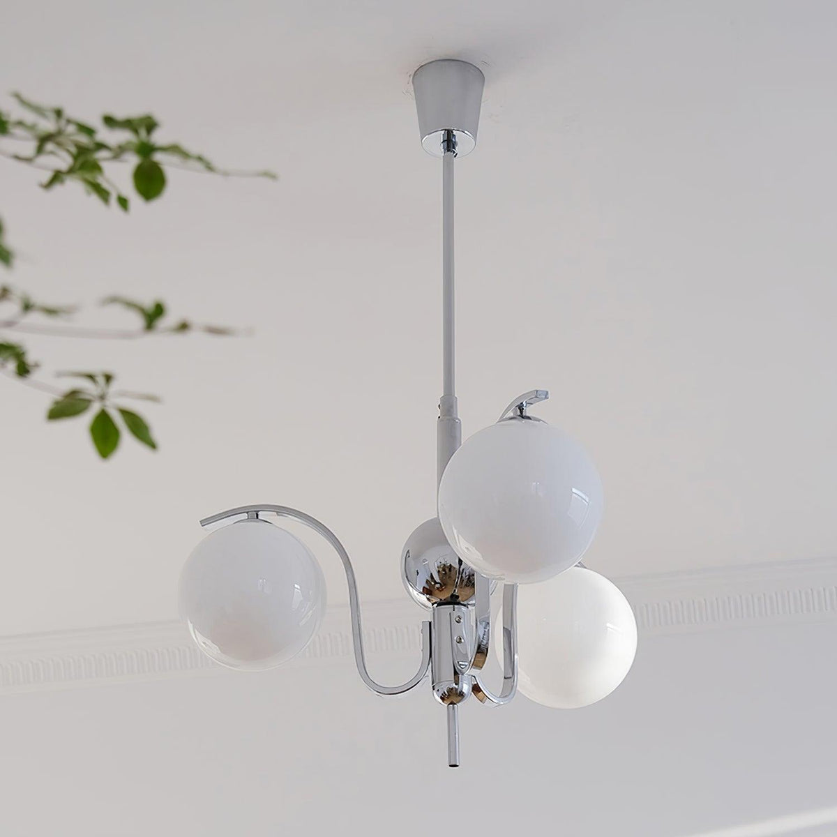 Eiroaria Kronleuchter Chrom Glas Modo Deco Elegant