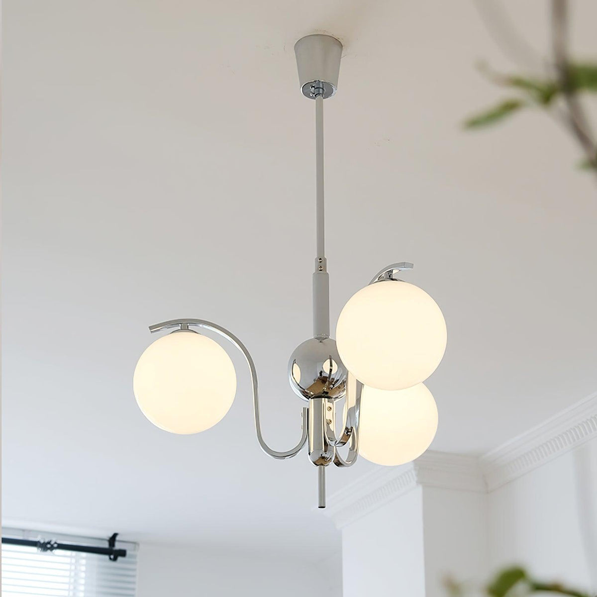 Eiroaria Kronleuchter Chrom Glas Modo Deco Elegant