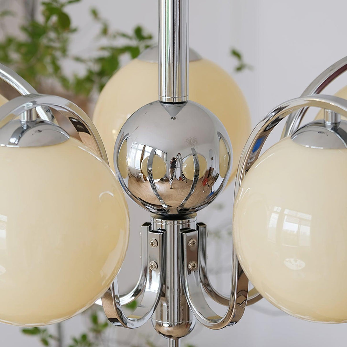 Eiroaria Kronleuchter Chrom Glas Modo Deco Elegant