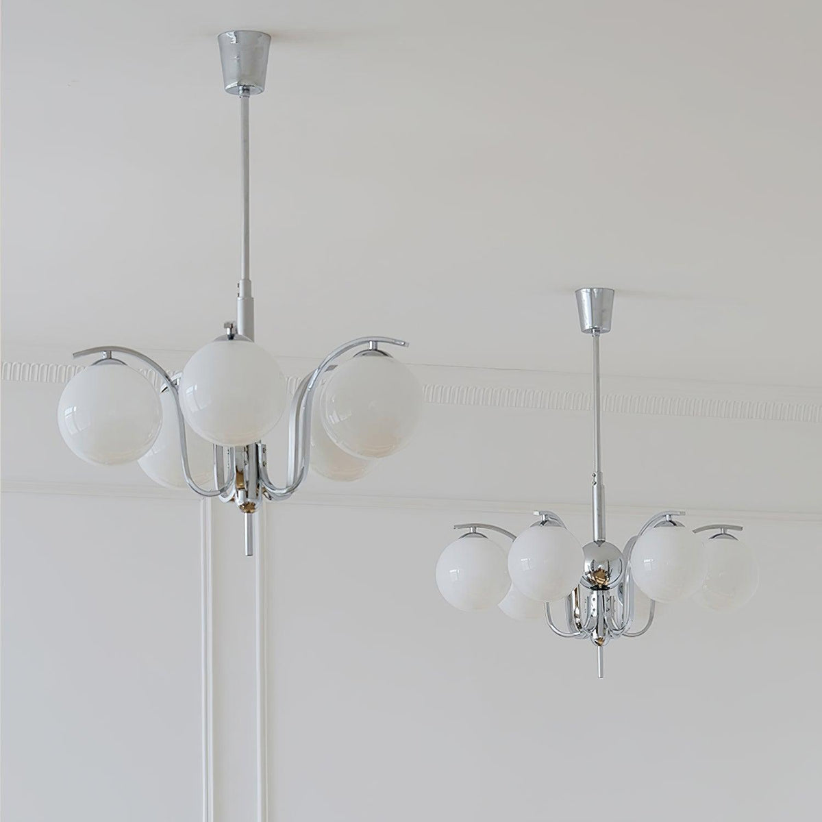 Eiroaria Kronleuchter Chrom Glas Modo Deco Elegant