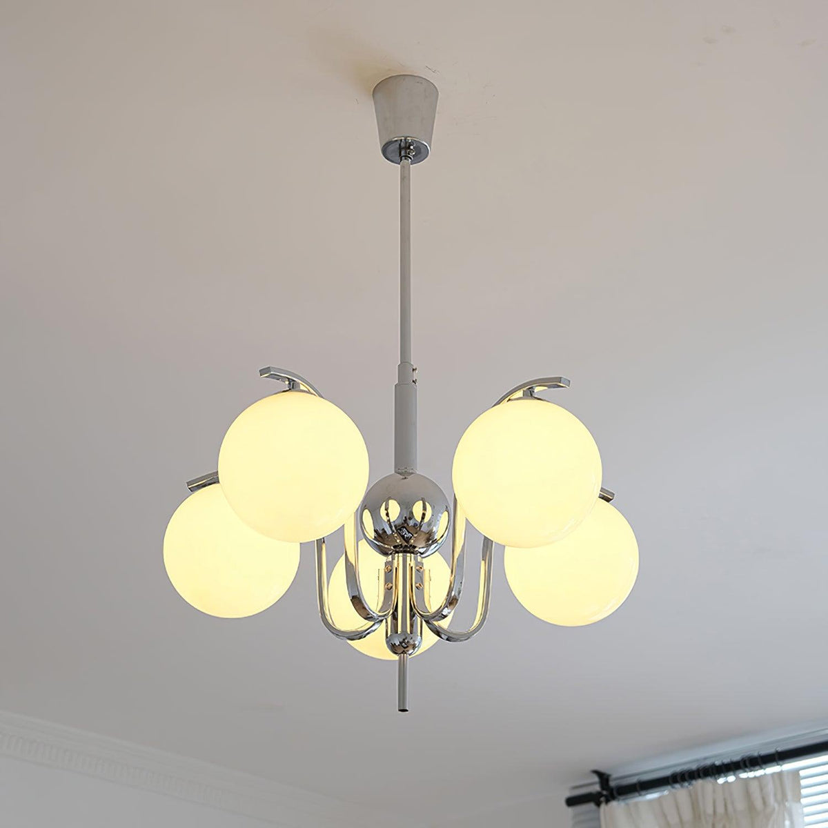 Eiroaria Kronleuchter Chrom Glas Modo Deco Elegant