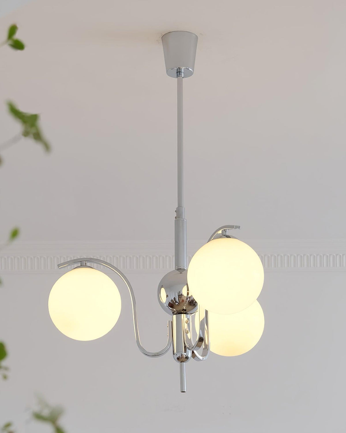 Eiroaria Kronleuchter Chrom Glas Modo Deco Elegant