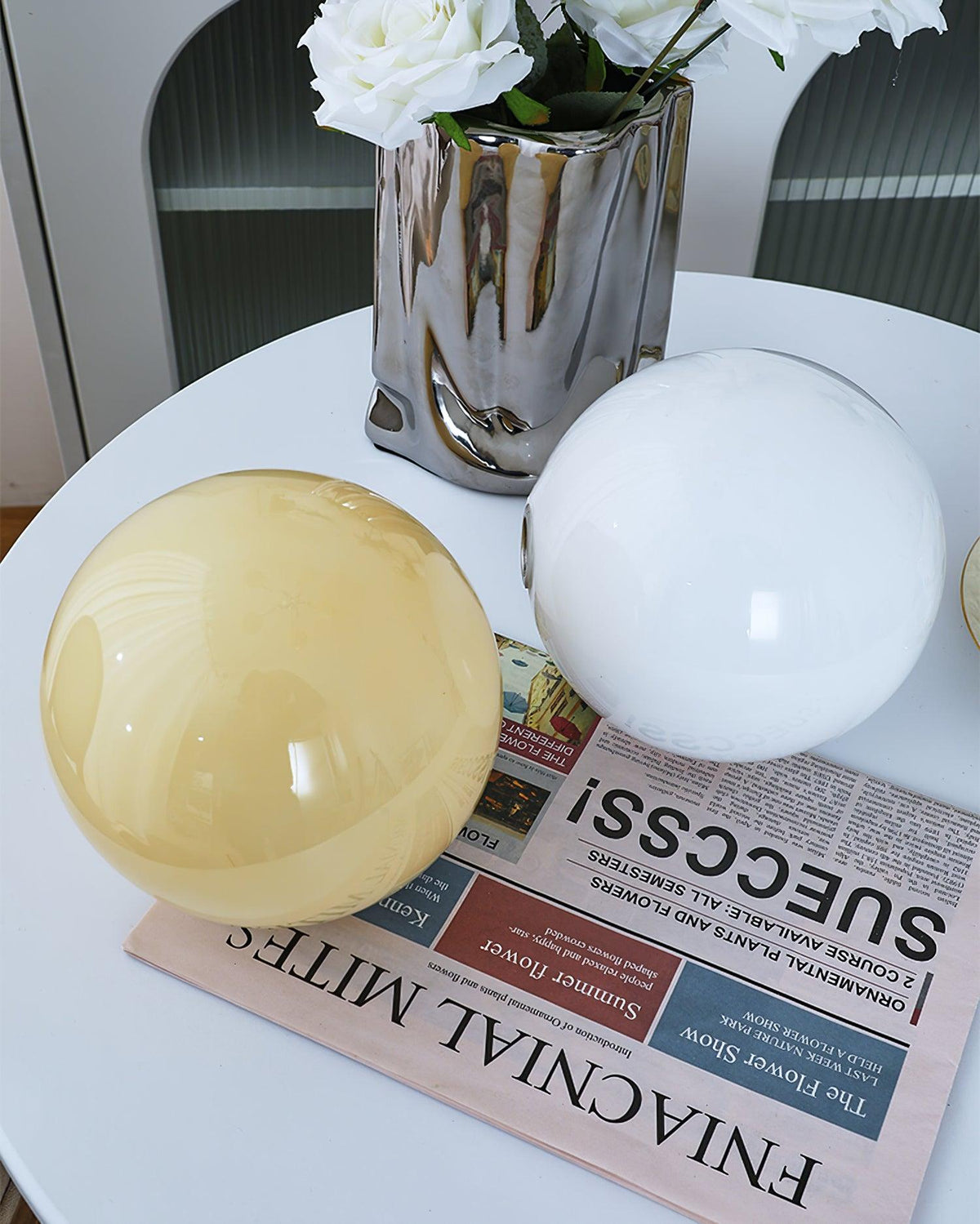 Eiroaria Kronleuchter Chrom Glas Modo Deco Elegant