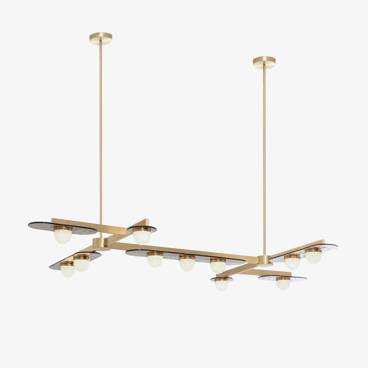 Solerelle Kronleuchter LED Linear Goldrahmen