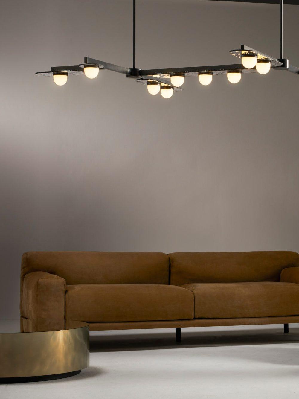 Solerelle Kronleuchter LED Linear Goldrahmen