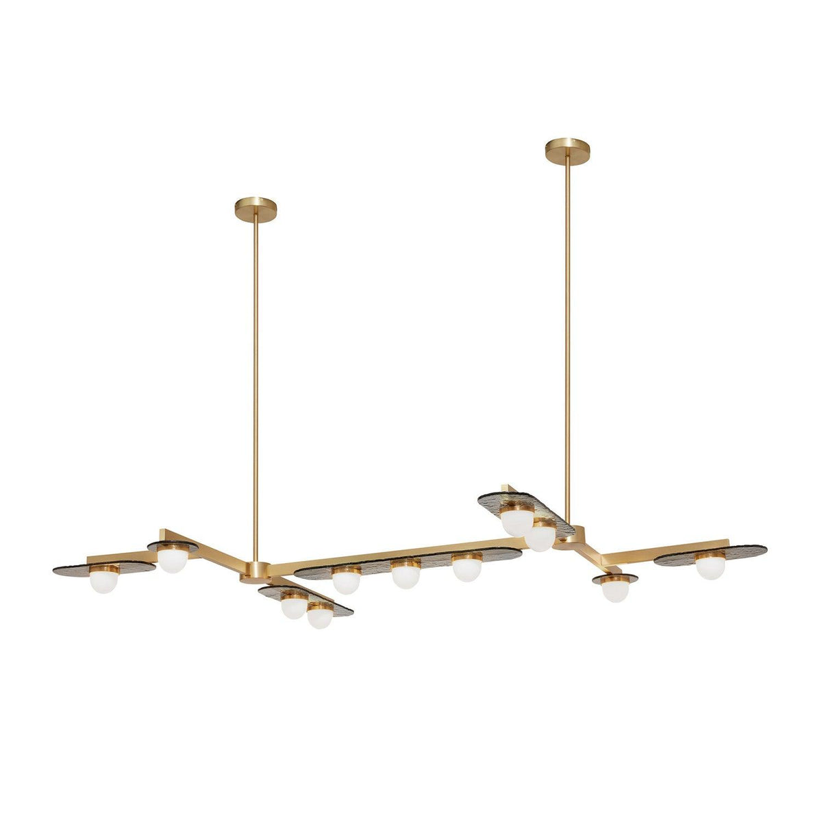 Solerelle Kronleuchter LED Linear Goldrahmen