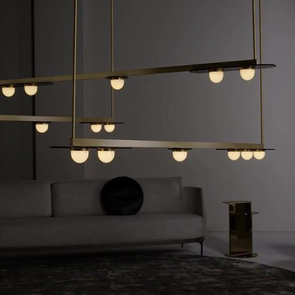 Solerelle Kronleuchter LED Linear Goldrahmen