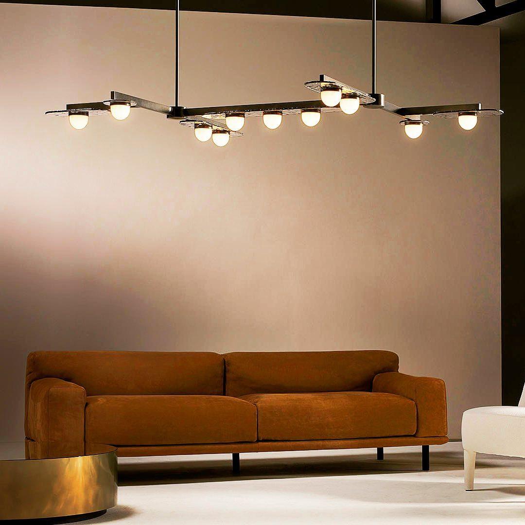 Solerelle Kronleuchter LED Linear Goldrahmen