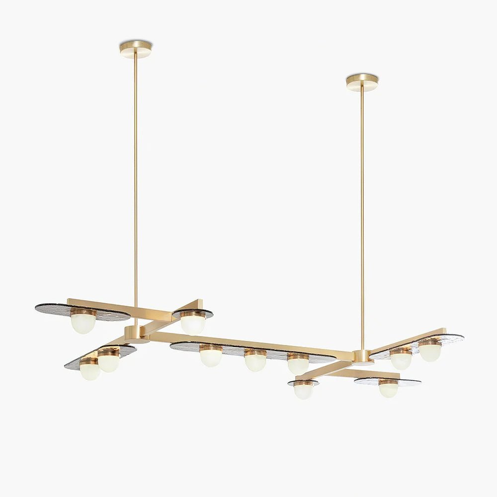 Solerelle Kronleuchter LED Linear Goldrahmen