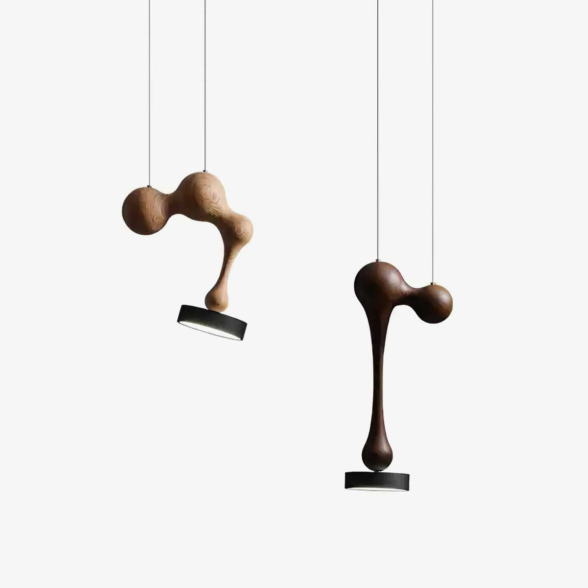 Drovia rustike Pendelleuchte aus Holz