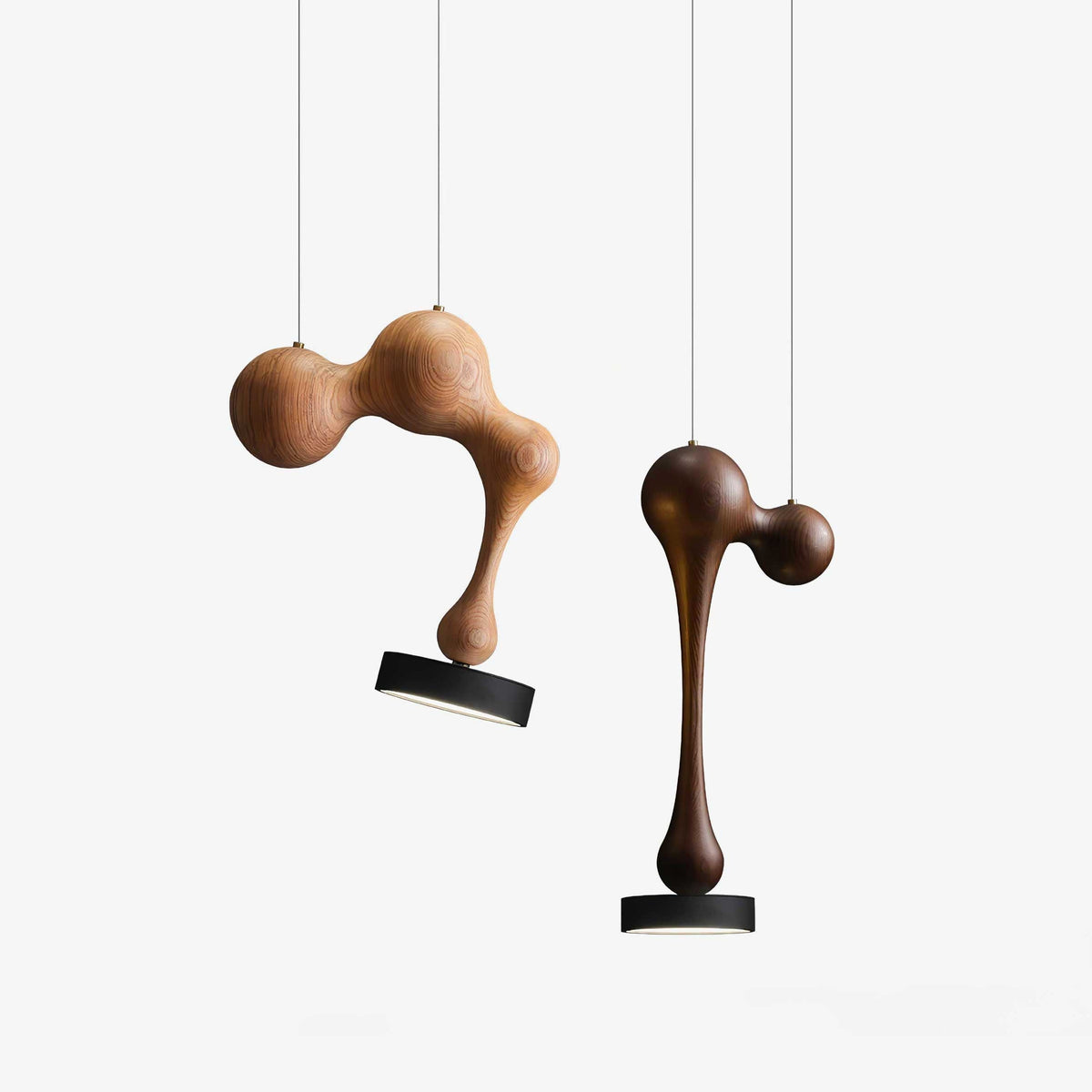 Drovia rustike Pendelleuchte aus Holz