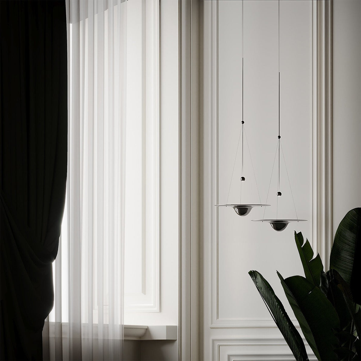 Aurivine Messing minimalistische Pendelleuchte