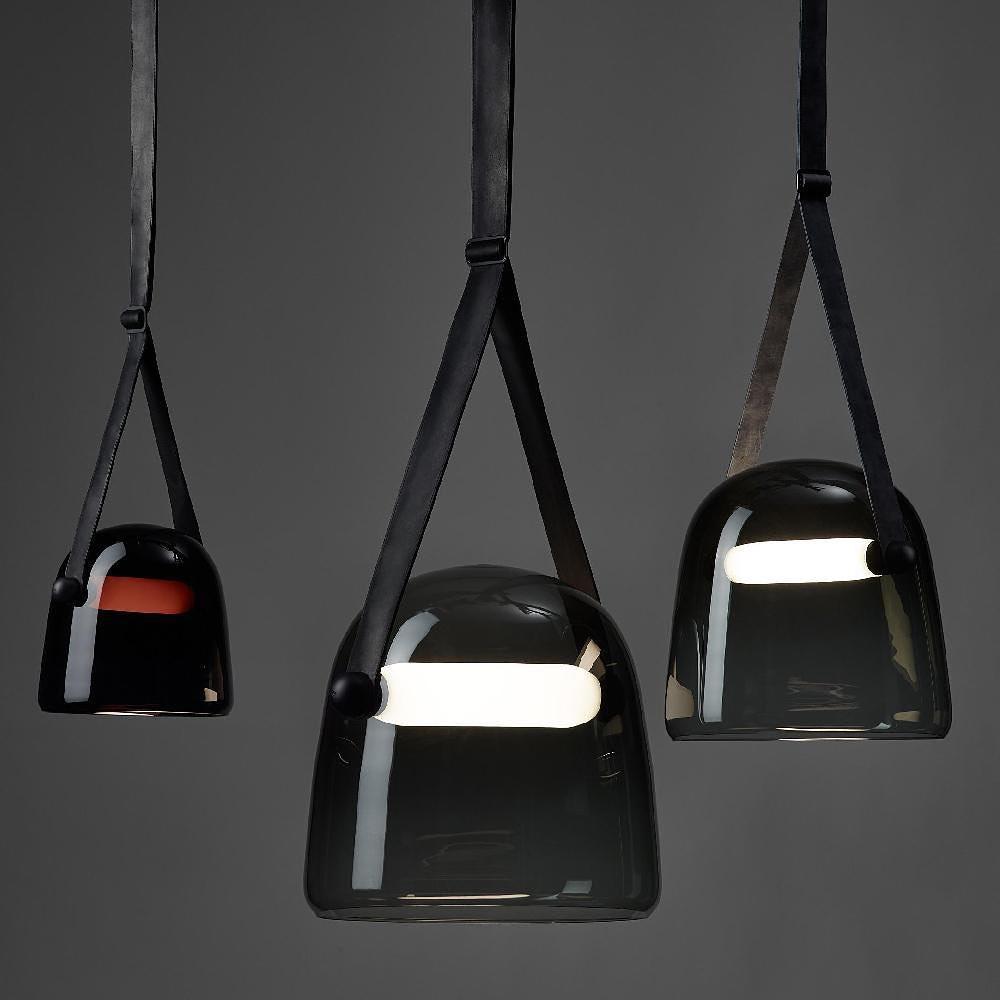 Averisce Pendelleuchte aus Leder im Industrie-Stil