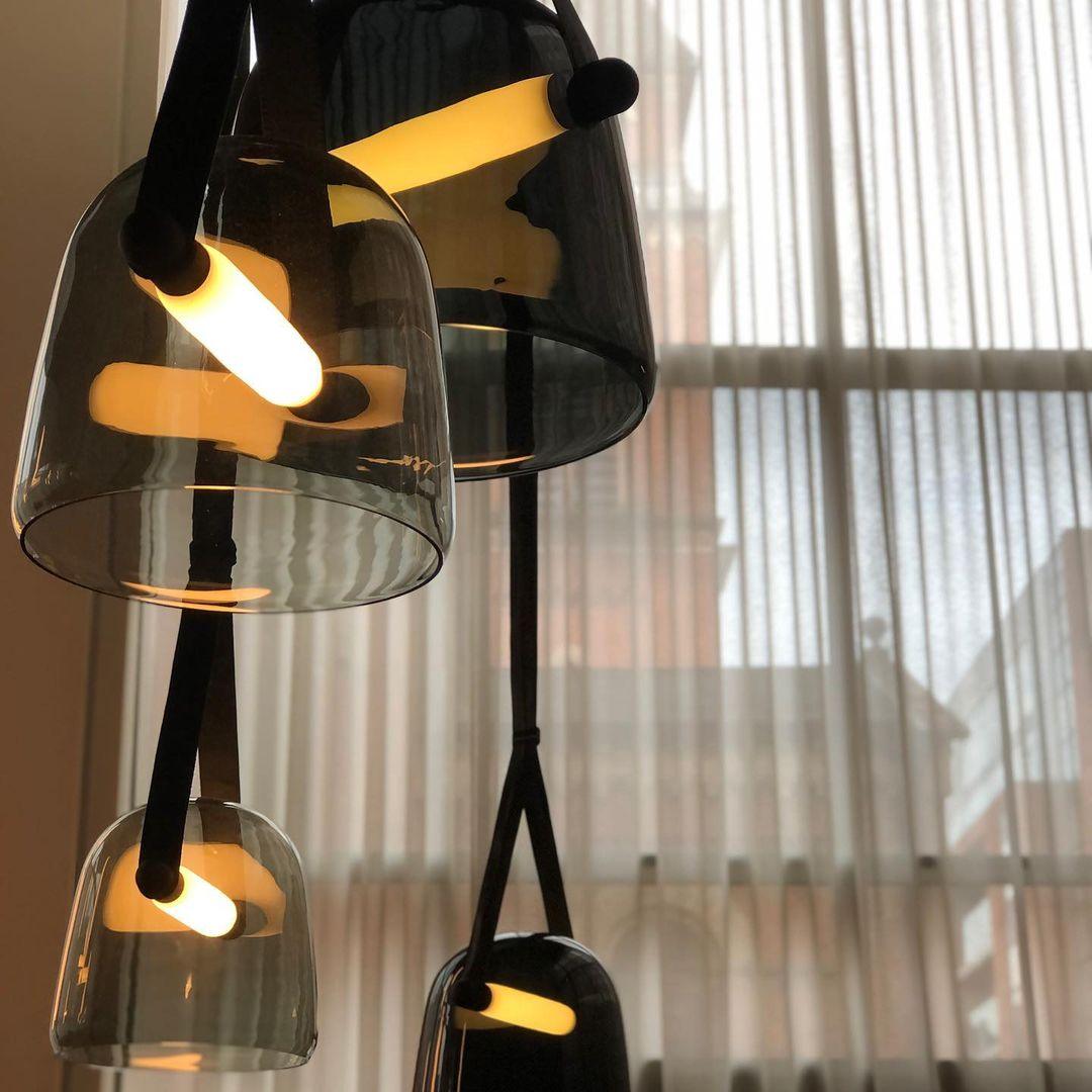 Averisce Pendelleuchte aus Leder im Industrie-Stil