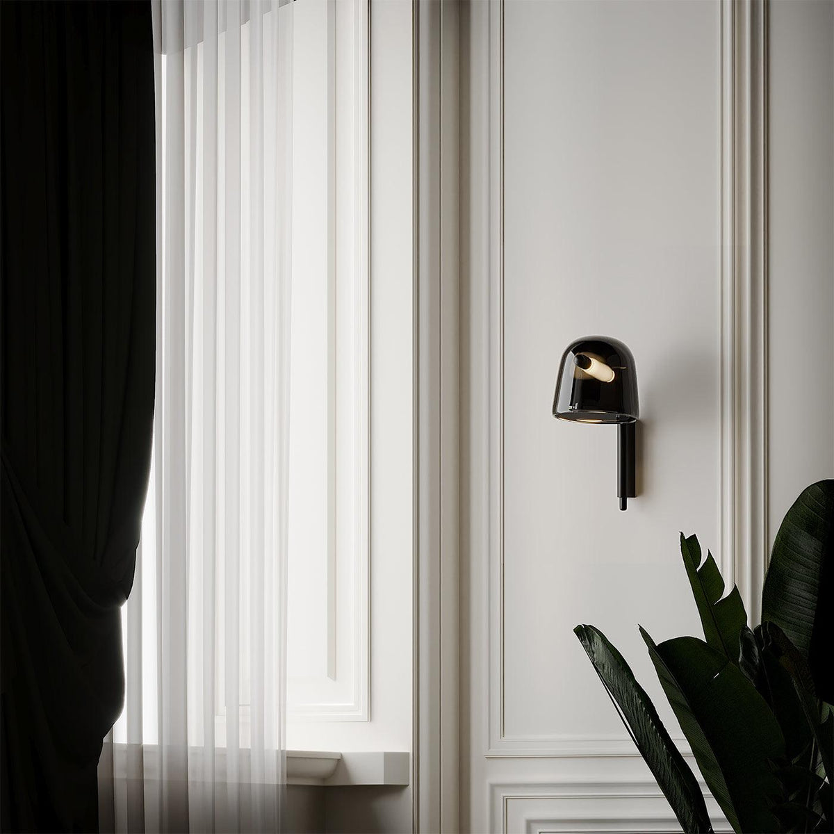 Penumbra Premium zeitgenössische Kunstglas-Wandleuchte
