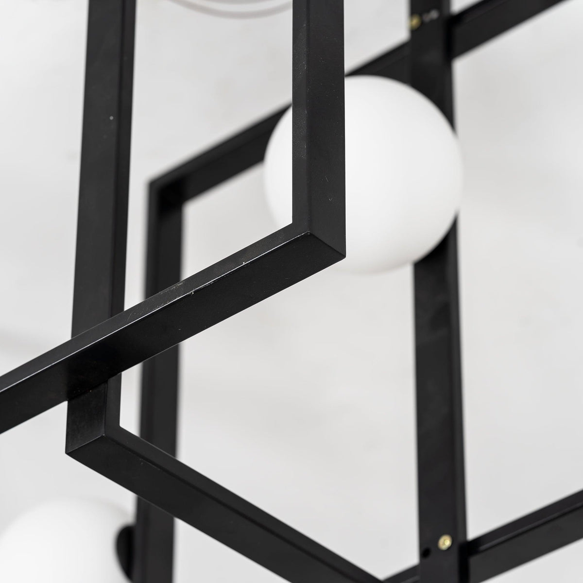 Veliiel Kronleuchter Mondrian aus Glas in Messing mit geometrischem Design