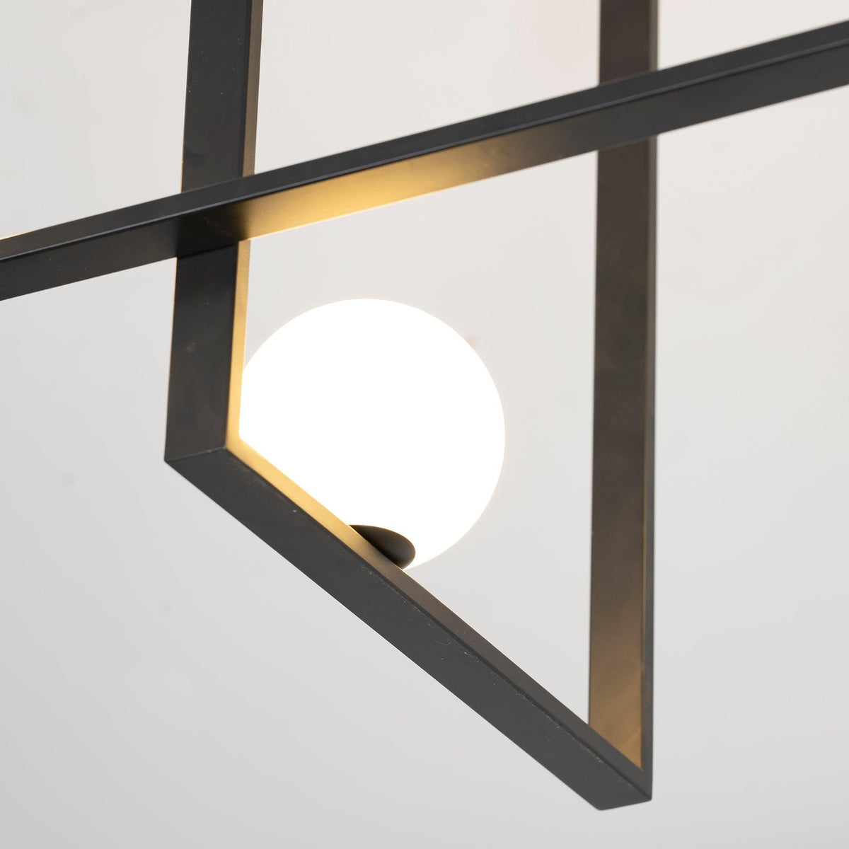 Veliiel Kronleuchter Mondrian aus Glas in Messing mit geometrischem Design