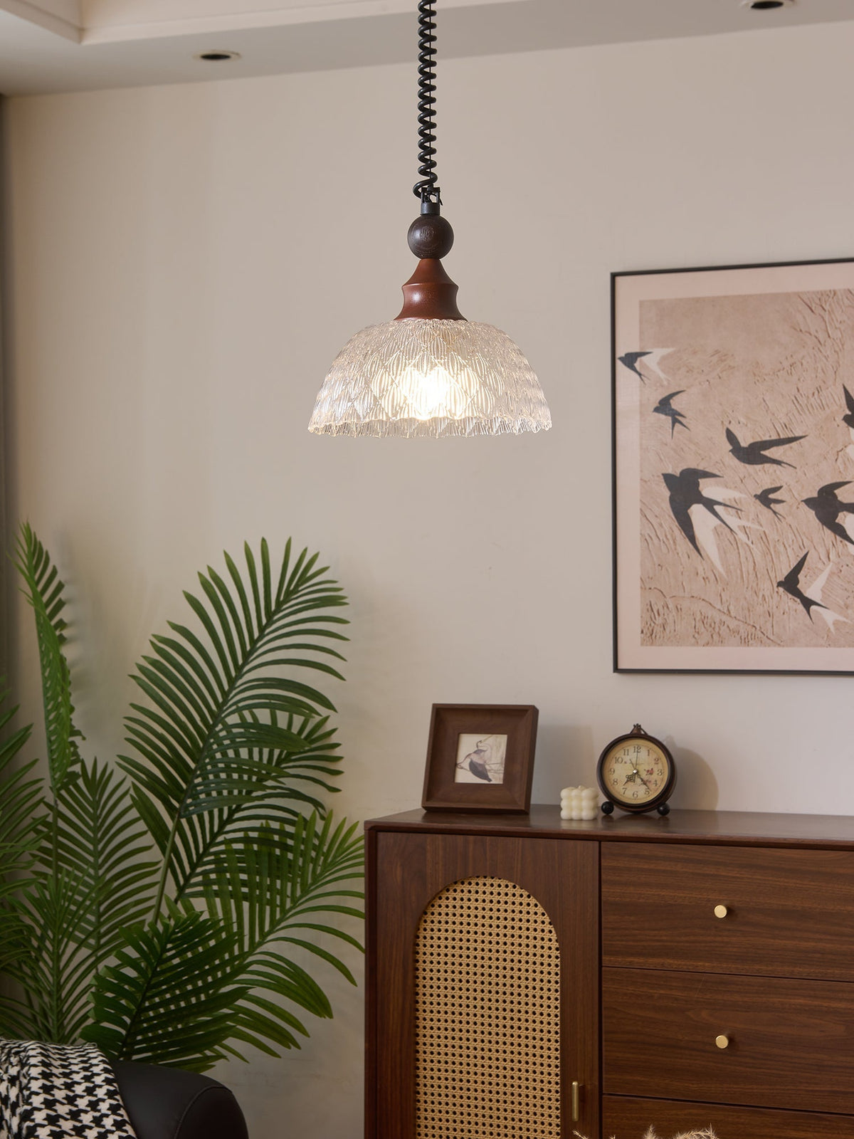 Nydoreth Elegance Vintage Art Pendelleuchte aus Holz