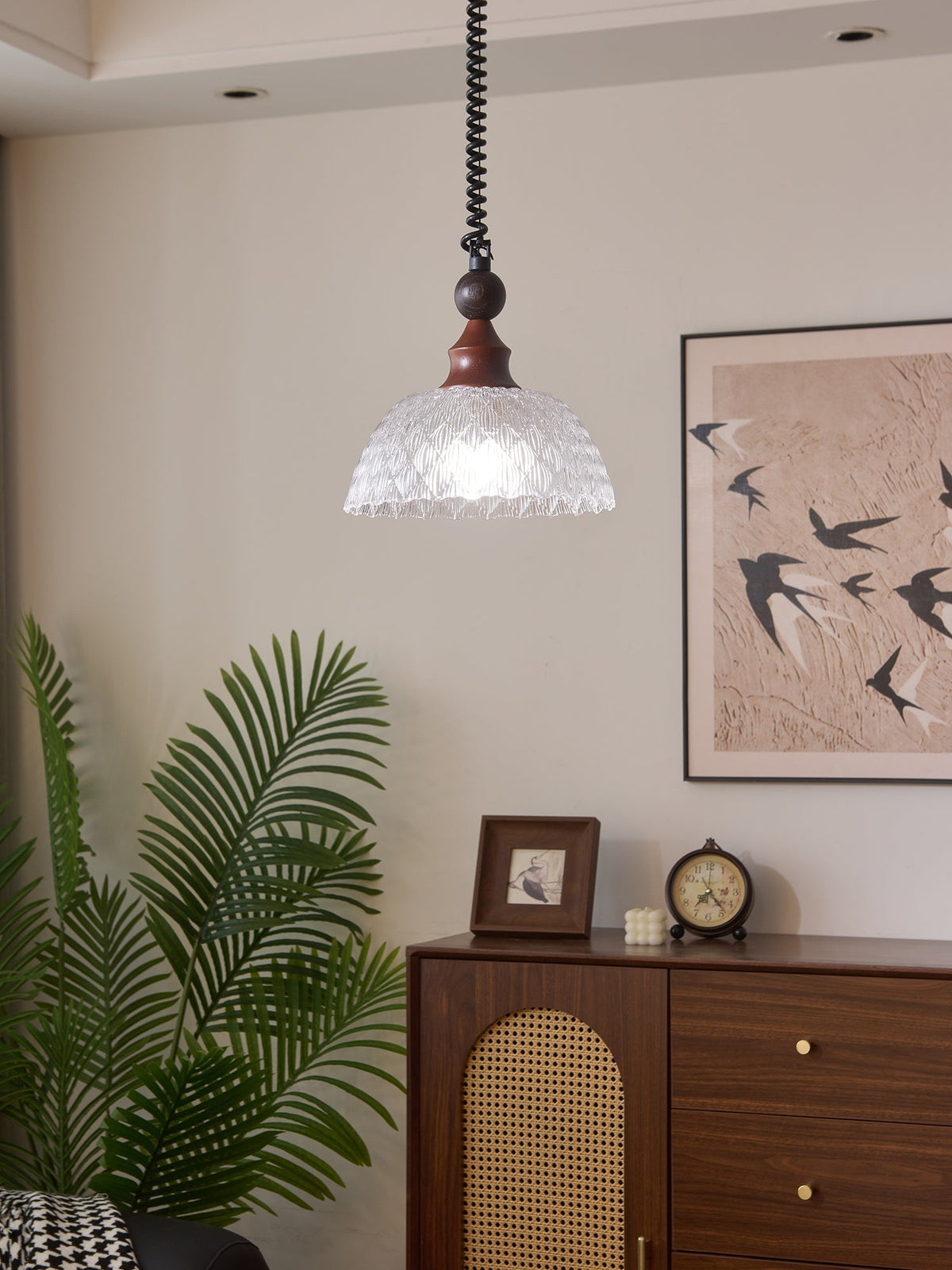 Nydoreth Elegance Vintage Art Pendelleuchte aus Holz